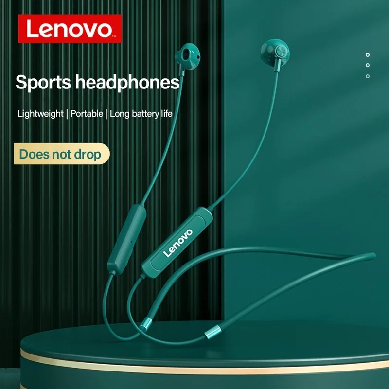 

Lenovo SH1 Wireless Earphone Bluetooth 5.0 Neckband Headphone HIFI Sound Sport Headset Magnetic IPX5 Waterproof Earbuds with Mic