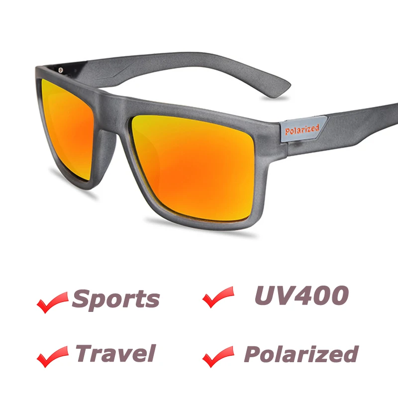 

Trendy Polarized Sunglasses Fashion Square Frame Sports Sun Glasses Men Women Luxury Driving Outing UV400 Sport Shades Eyewear