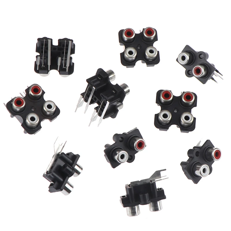 

5X/lot 2/4 hole RCA Female Stereo audio Jack AV Audio input socket Connector