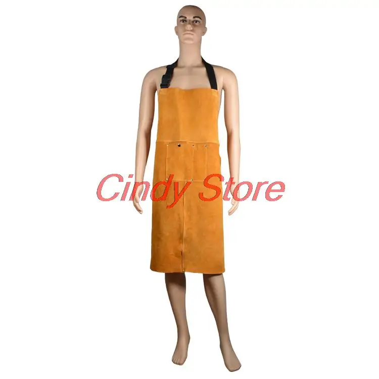 

Welder Apron Welding Protection Cowhide Leather Anti-scalding Work Safety Apron Wear-resistant Welding