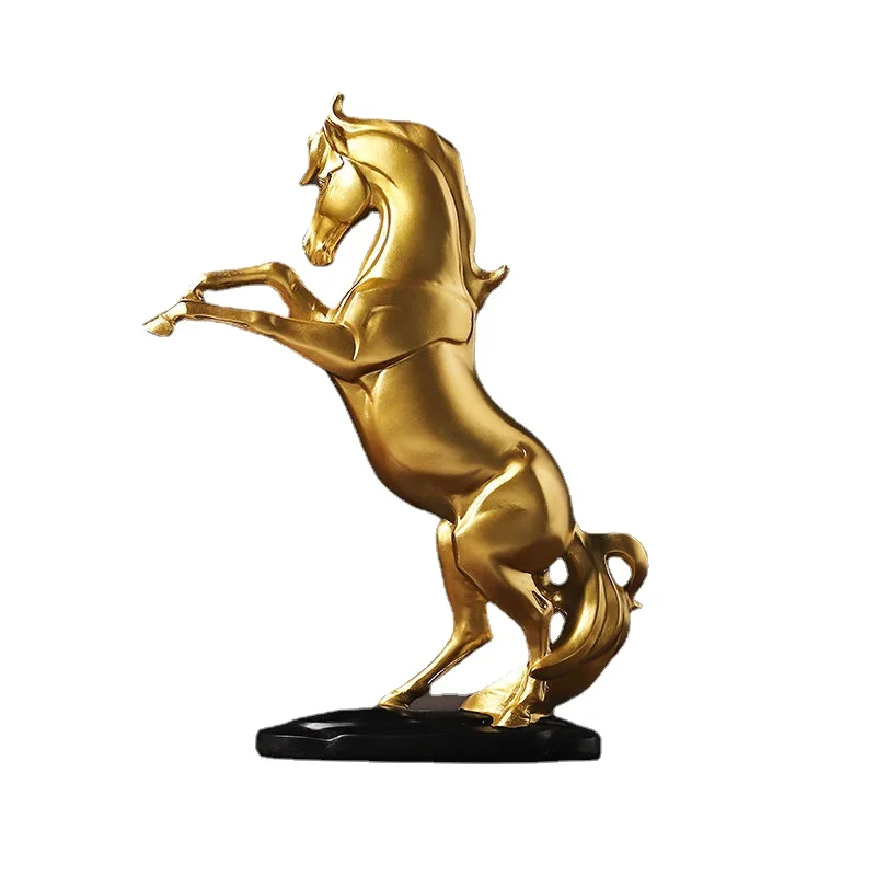 

Простое и креативное украшение винного шкафа «Золотая лошадь», Современное украшение для дома, гостиной, телевизора, кабинета, офиса, насто...