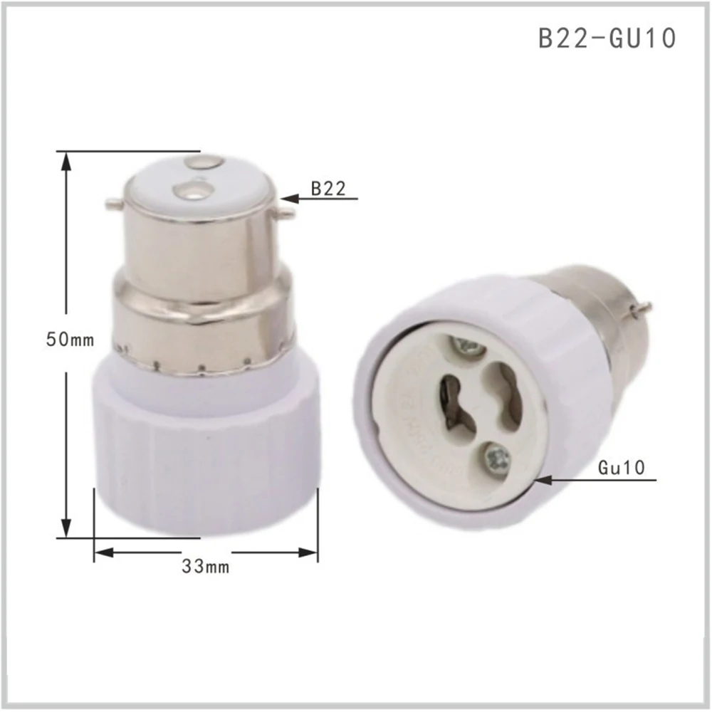 1 шт. белая керамическая лампа B22 на GU10