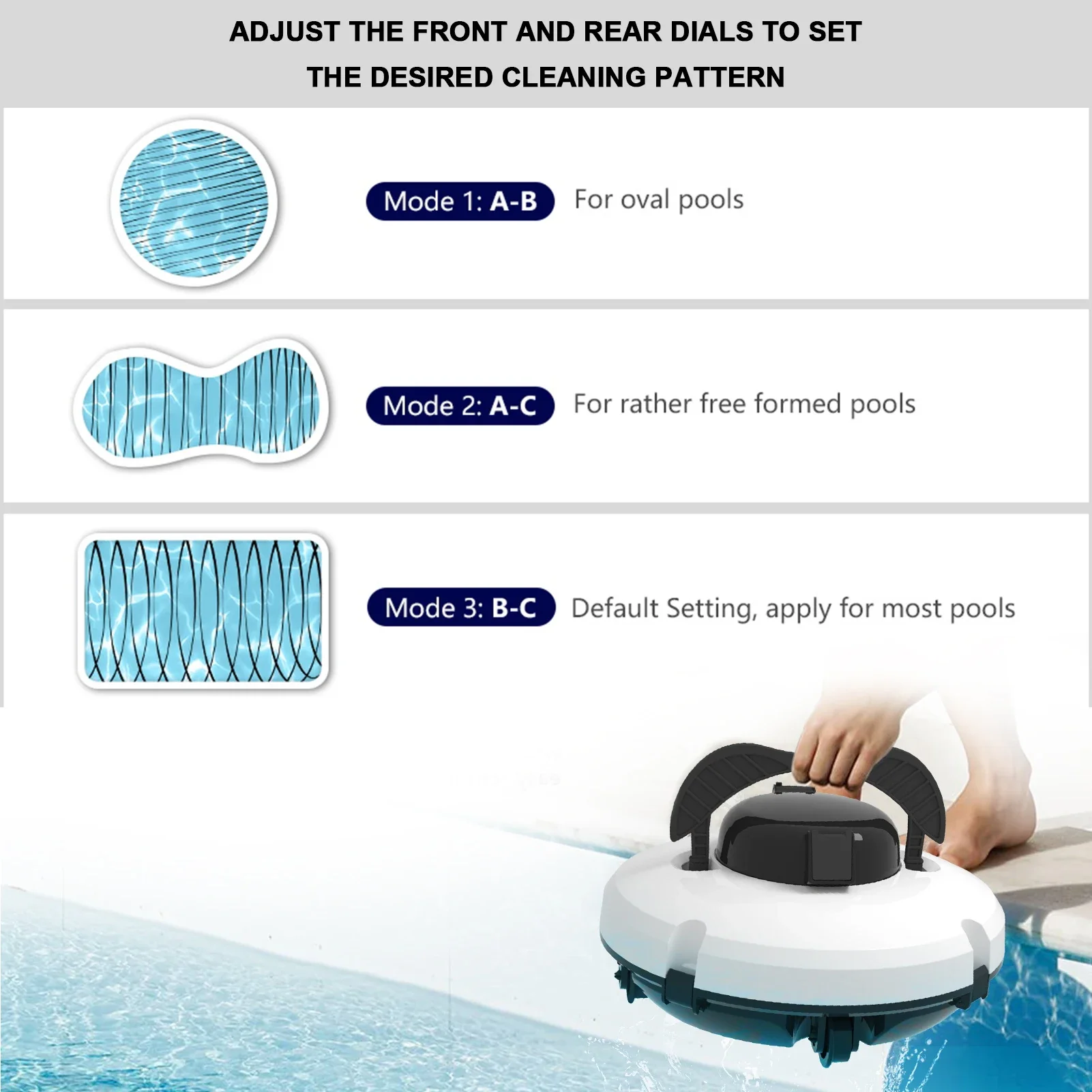 Аспираторский бассейн Роботизированный без вписывания 35 Вт Аспирация dure 120 минут