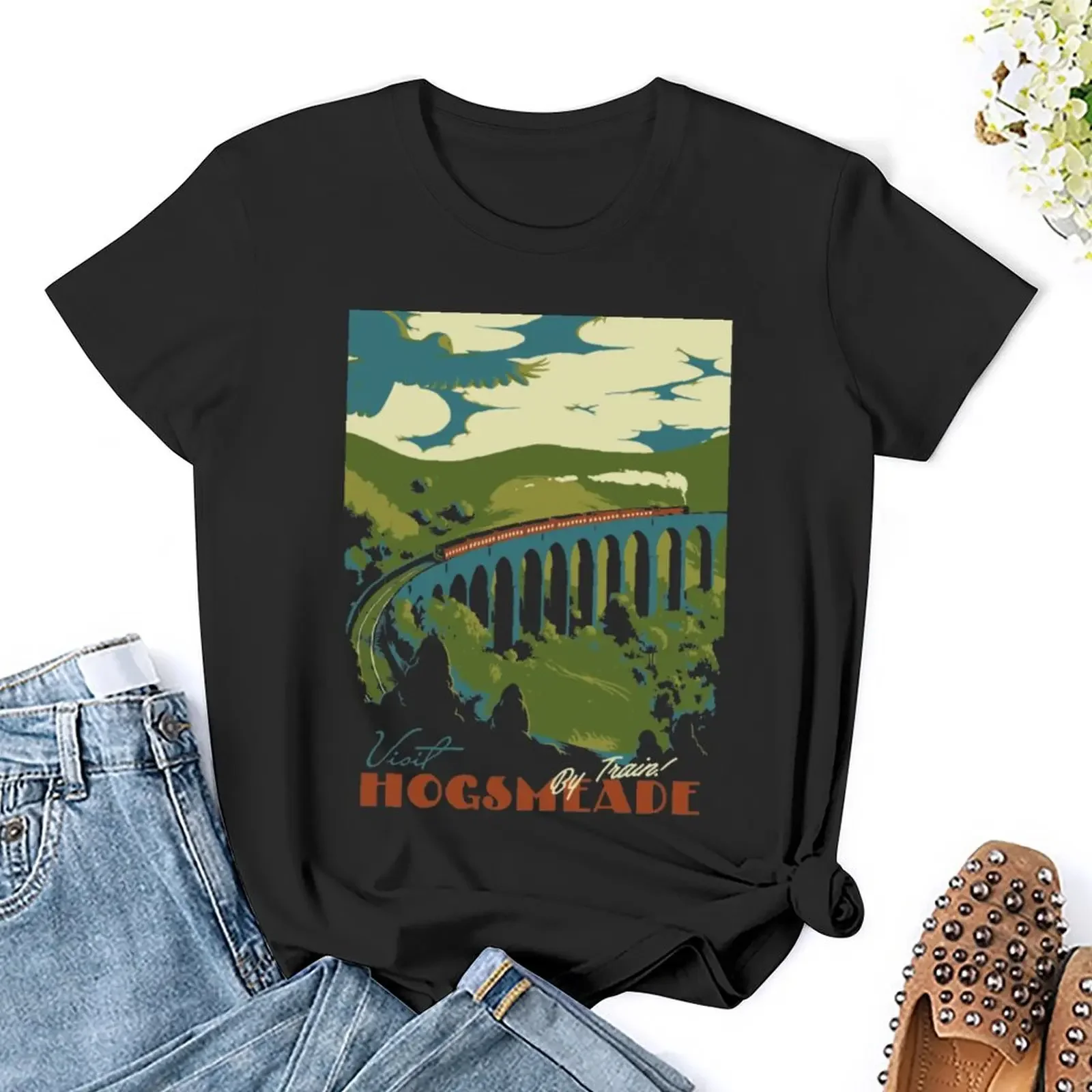 Женская футболка с графическим принтом визит Hogsmeade
