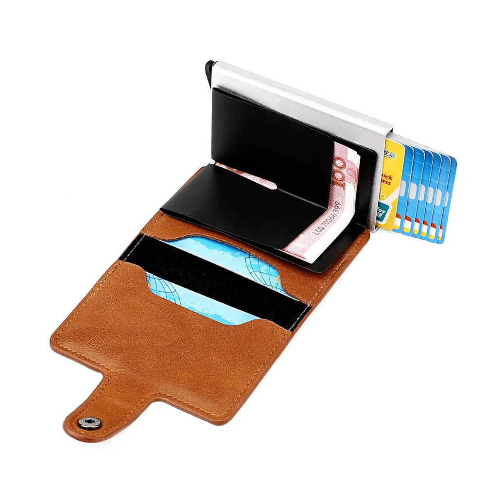 RFID Aluminum Alloy Card Package Credit Card RFID Shielding Card Package Automatic Spring Card Anti-theft Wallet