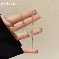 mihan women jewelry butterfly pendant necklace popular design sweet temperament chain necklace for celebration gifts