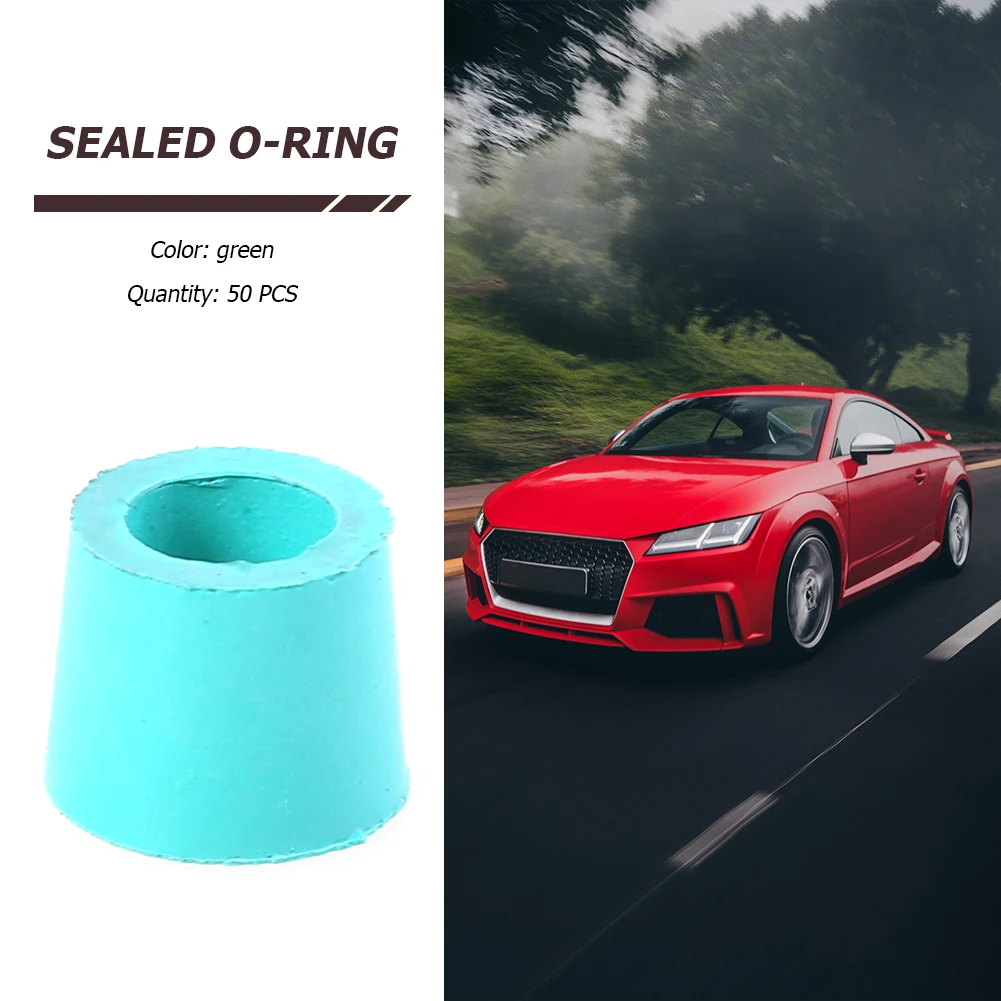 

50pcs/lot A/C Repair Rubber O-ring 1/4 Charging Hose Manifold Replacement Green Easily Installation Personal Car Elements