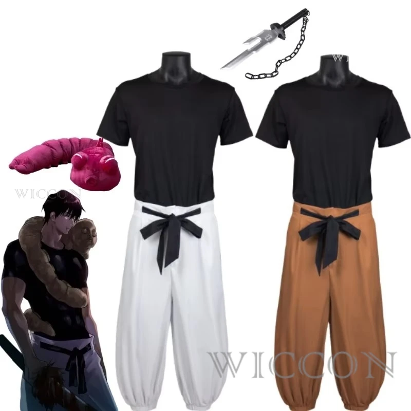 Косплей Дзюдзюцу Аниме Кайсен Тоджи Фусигуро Костюмы Наборы Тодзи Униформа Топ