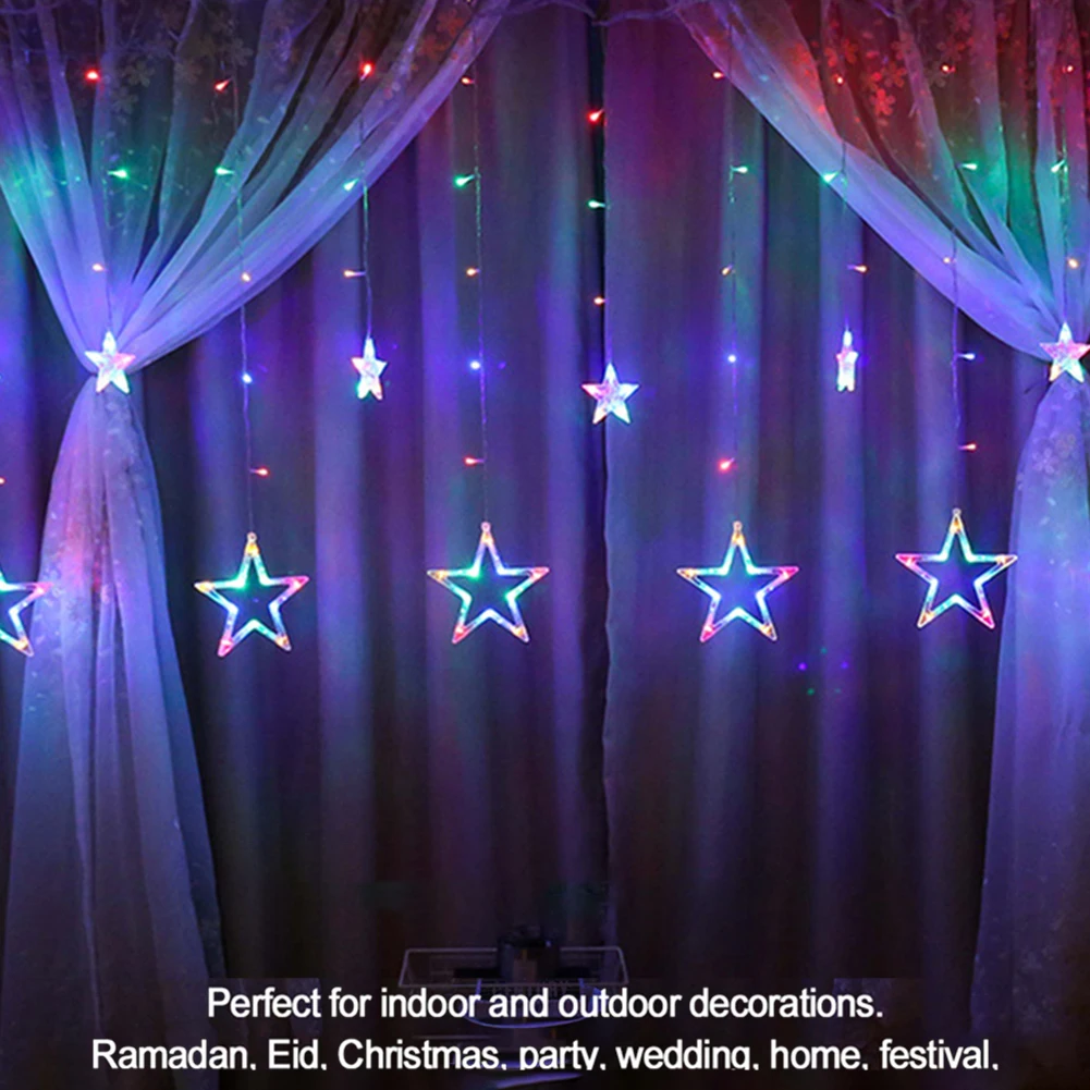 

Window Curtain String Lights Garland Star LED Fairy Lamp New Year Christmas Set for Household Living Room Accessories