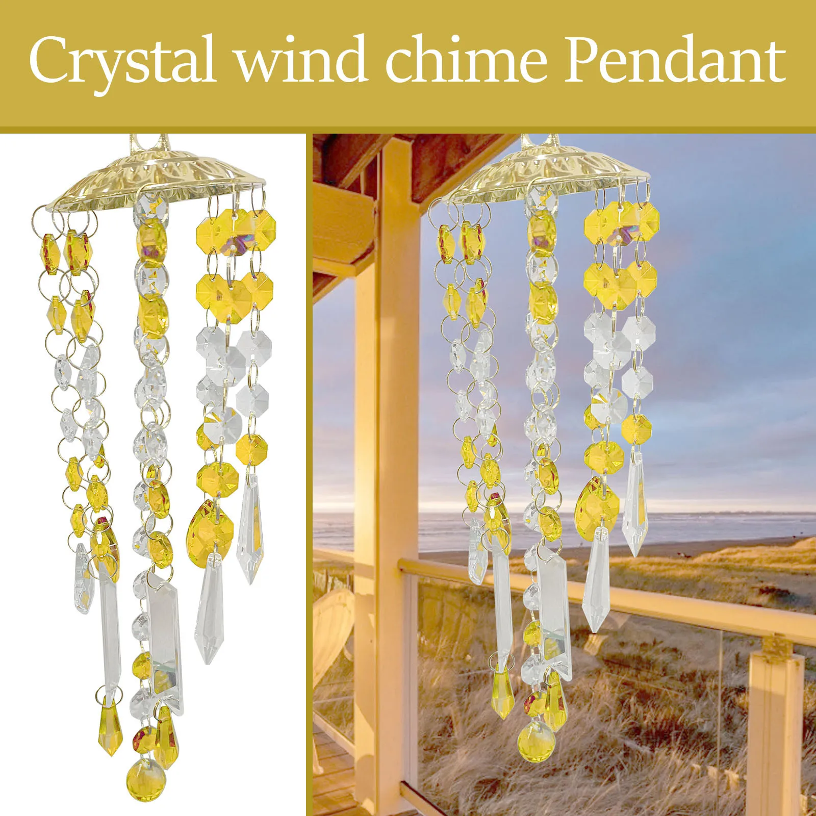 

Памятные музыкальные колокольчики AuroraA, подвесные хрустальные Капри-подвески с уличным ветром, декоративные фонари с колибри на солнечной ...