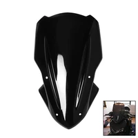 for kawasaki z900 2017 2019 1 pcs black motorcycle windscreen double bubble air wind deflector with mount bracket accessories