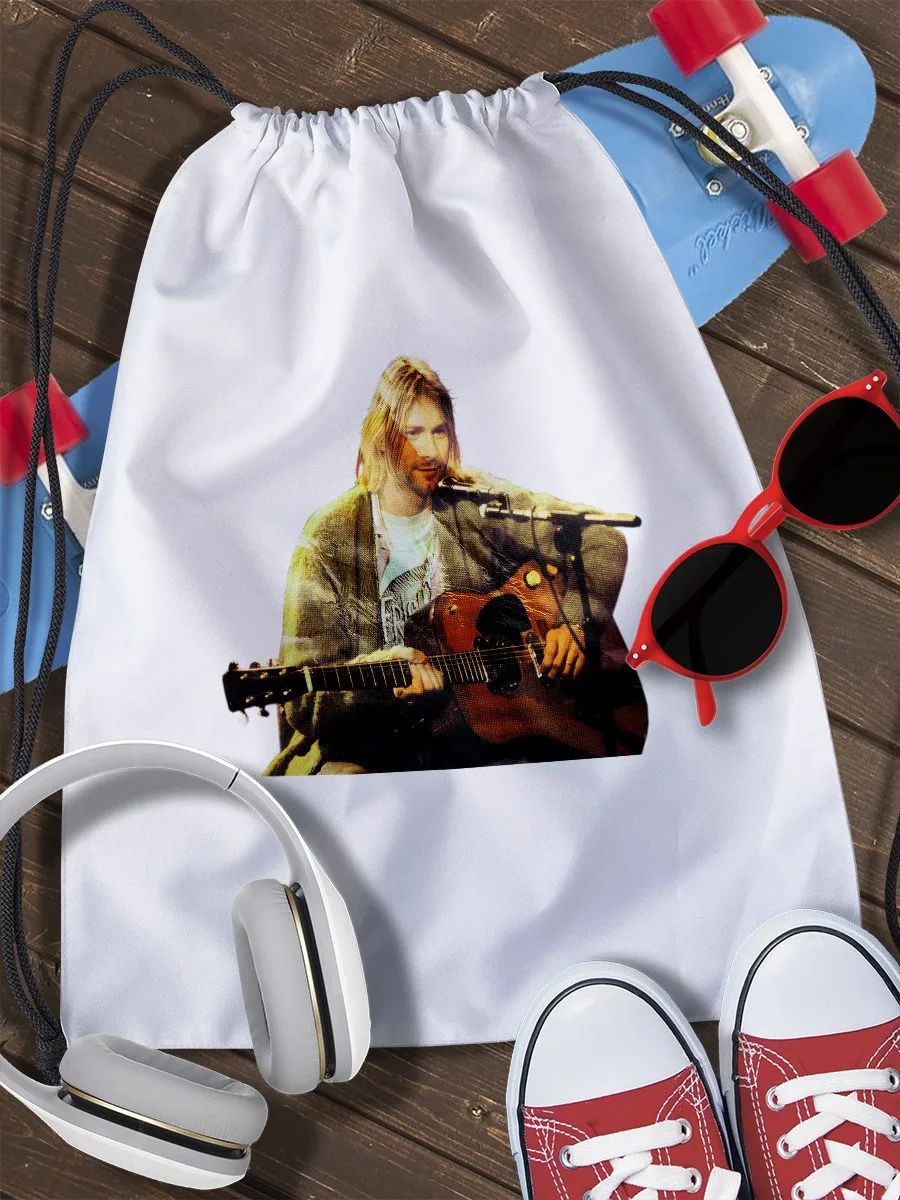 Мешок для cменной обуви вещей спорта Музыка Kurt Cobain (Kurt нирвана рок) - 22278 |