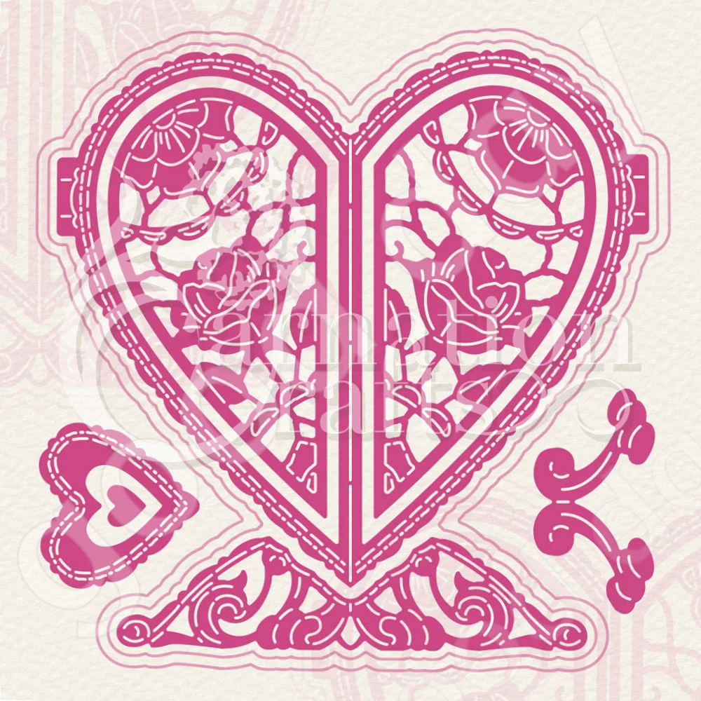 

New With An Open Heart Metal Cutting Dies Scrapbook Diary Decoration Embossing Template Diy Greeting Card Handmade Hot Sale