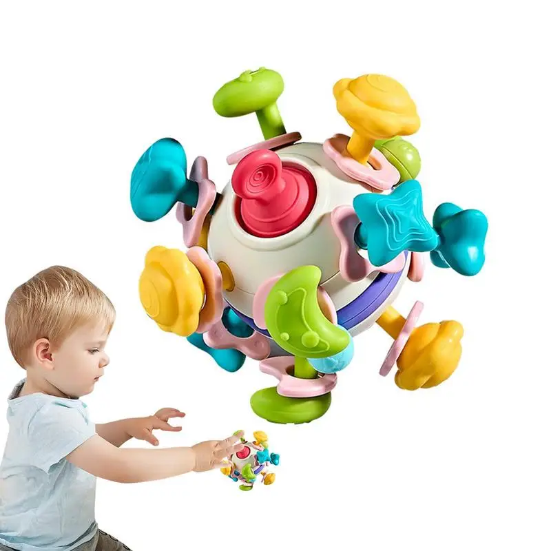 

Детские игрушки-прорезыватели для зубов, детские жевательные игрушки с мягкими шариками, обучающие и сенсорные игрушки, жевательные эластичные и компактные