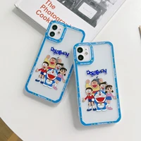 anime doraemon cartoon fashion phone cases for iphone 13 12 11 pro max xr xs max x 78plus couple anti drop soft cover gift