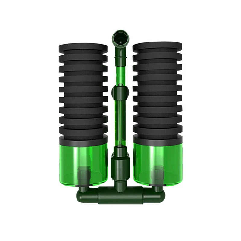 Фильтр для воды с двойной головкой губка аквариума чистящий фильтр аксессуары