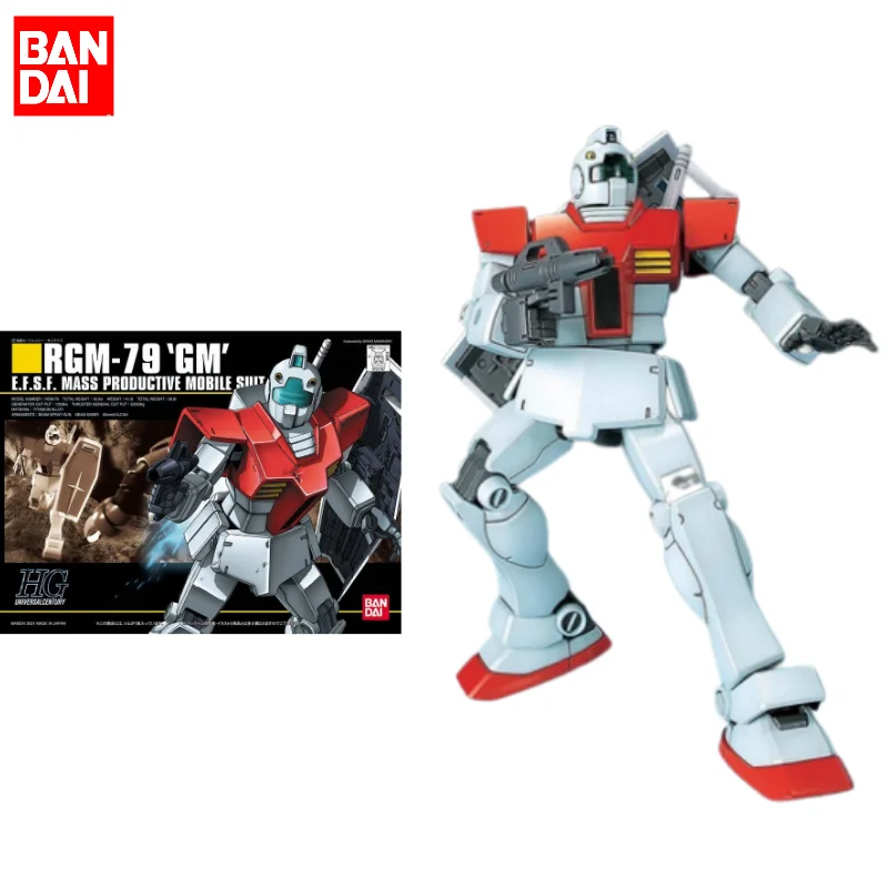 

Bandai Original GUNDAM HGUC 1/144 020 RGM-79 GM Action Figure Assembly Model Toys Collectible Model Ornaments Gifts For Children