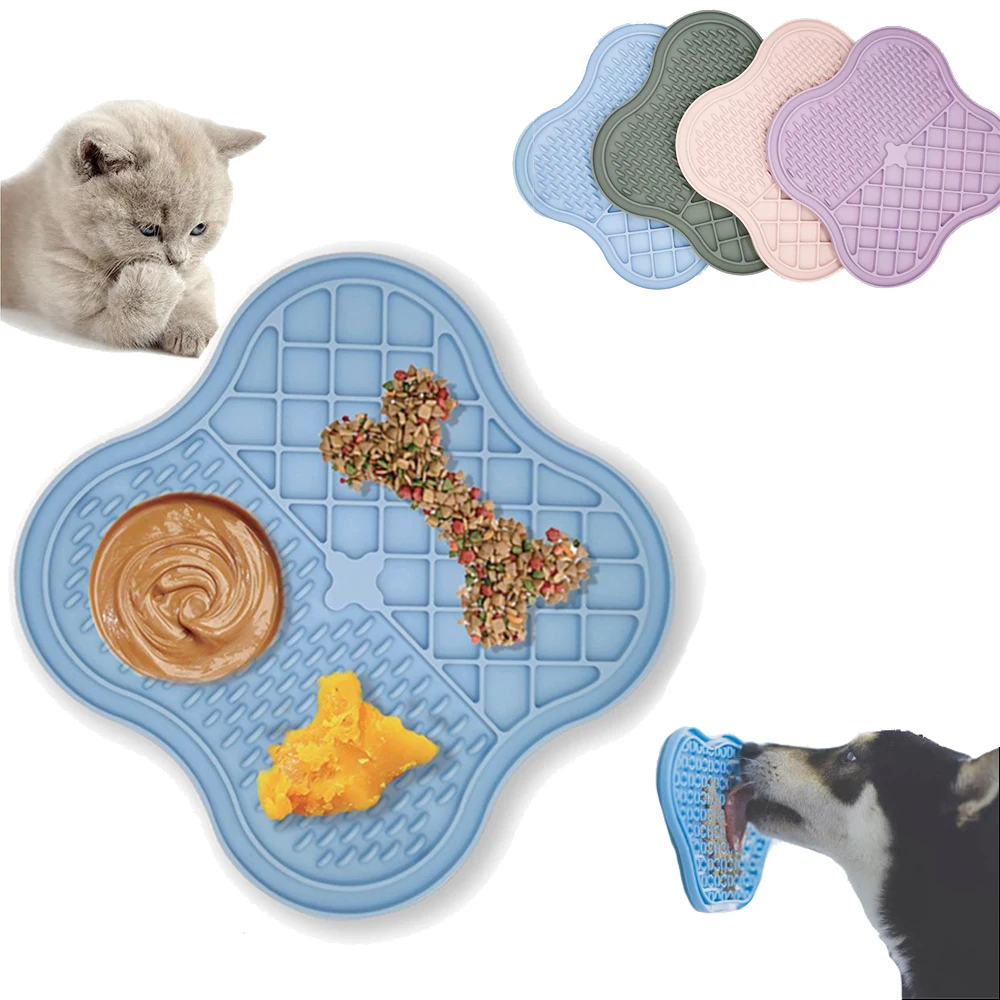 

2023 New Silicone Pet Dog Slow Feeding Mat with Sucking Discs Food Lick Pad For Dogs Cats Food Feeder Bowl Dog Snuffle Mat