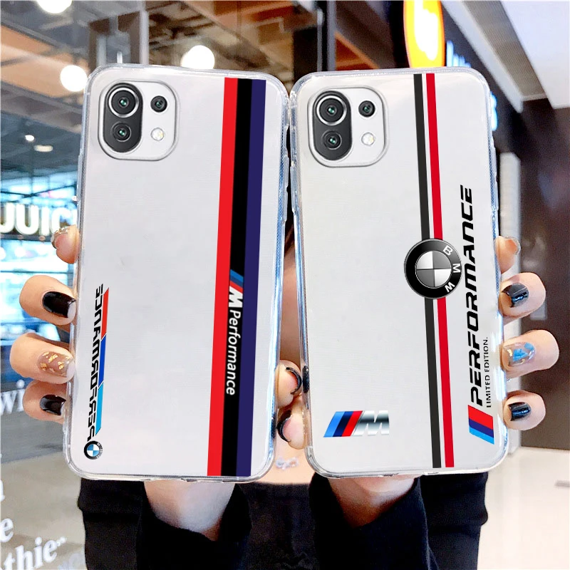 

Luxury M-Power-BMW Sport Car For Xiaomi 13 Lite 12T 12S 12 11 Ultra 11T 10T 9 Pro 5G Transparent Phone Case Soft Cover