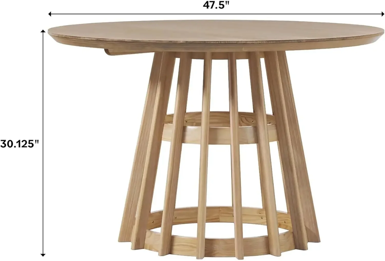 Фото Для Walker Edison skandi navis chen Latten Holz Sockel Basis Esstisch, 48 Zoll, сертифицированный белый цвет №3