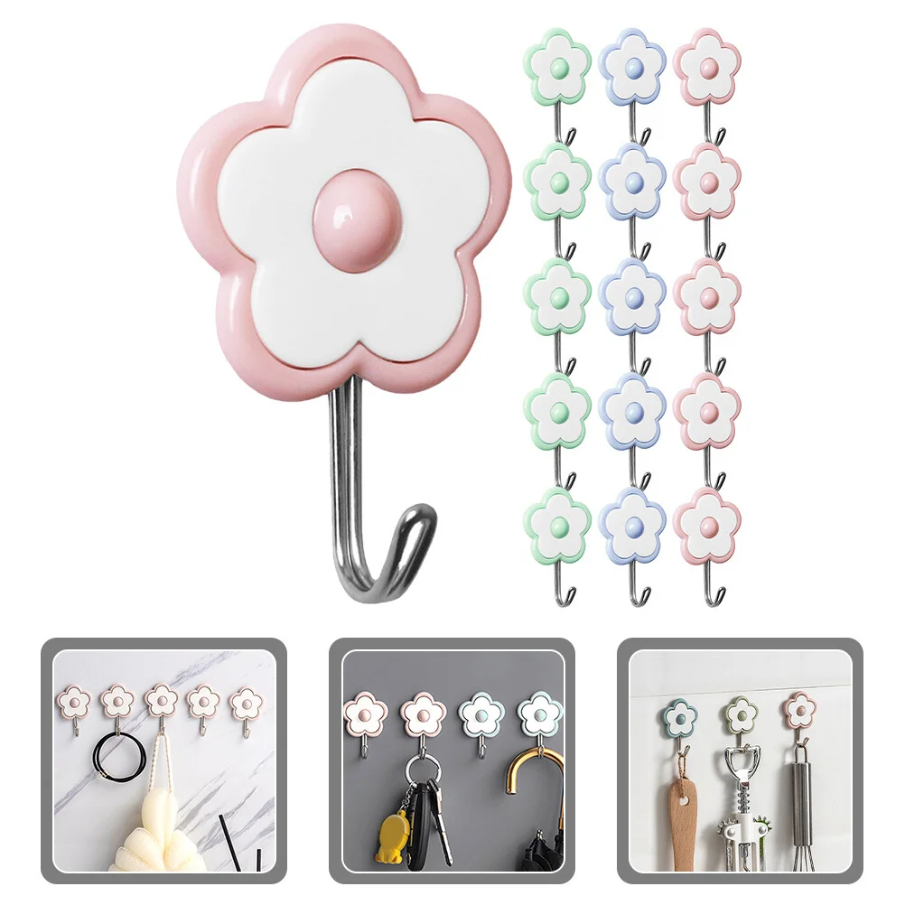 

Wall Hanging Adhesive Hooks Sundries Hanger Mounted Key Storage Self Kitchen Bathroom Towel Towels