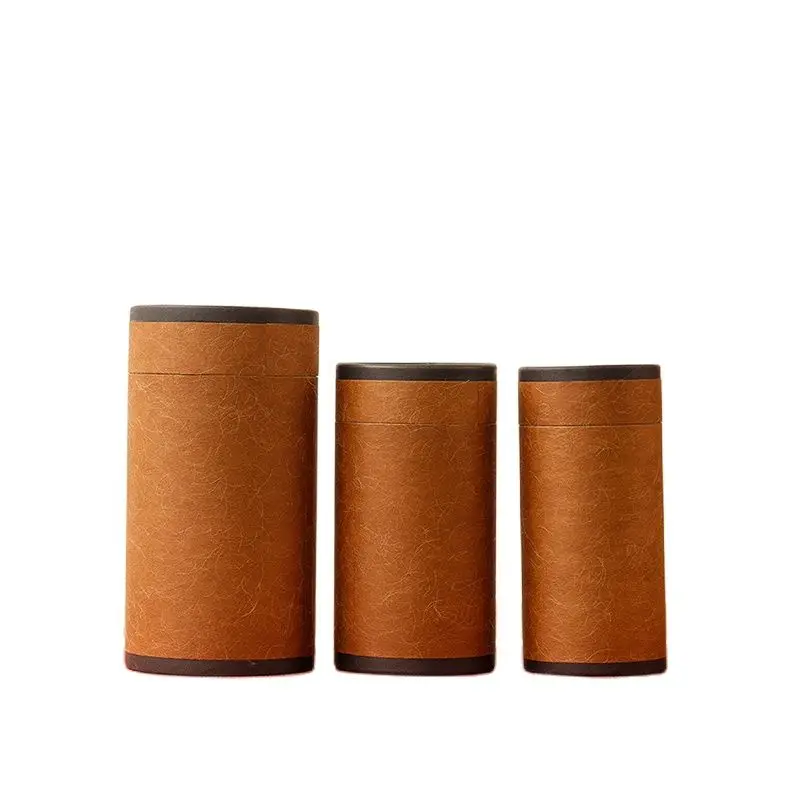 

Custom Logo Printed Cylinder Candle High Quality Eco-Friendly Cardboard Tea Box Kraft Paper Round Packaging Tube