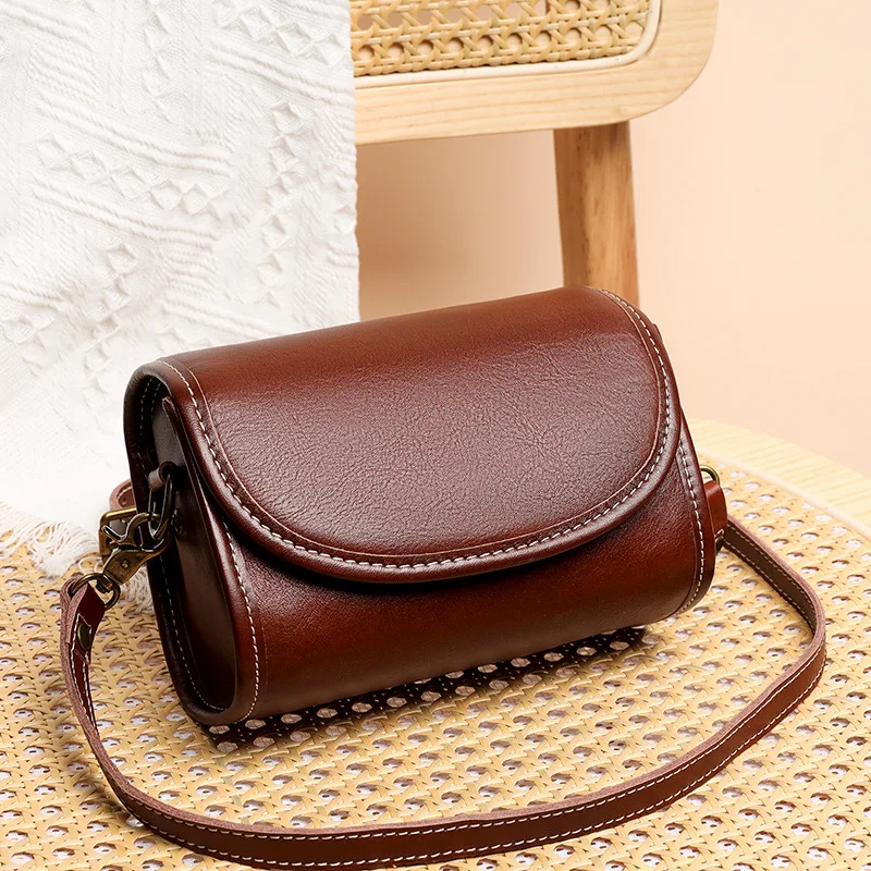 Women’s Genuine Leather Shoulder Bag 2023 Trend Brand Small Square Bags Luxury Designer Handbag Fashion Messenger BagsTofu Bags