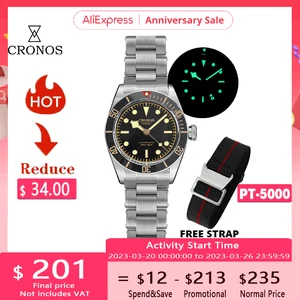 Imported Cronos Luxury Men Watch 41mm Diver BB58 Vintage Automatic Wristwatches Female End Links Sapphire 20 
