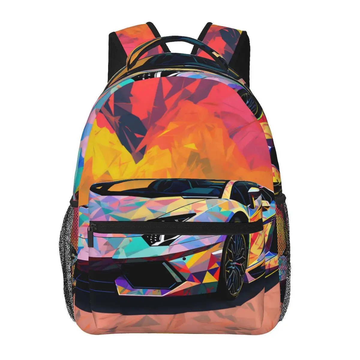 

Роскошный спортивный рюкзак унисекс с рисунком машины, рюкзаки с нео-смесителем из полиэстера, классные сумки для старшей школы, спортивный дизайнерский рюкзак