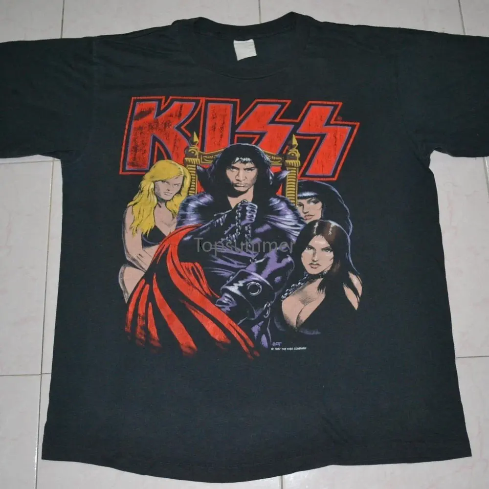 

Vintage 1987 Kiss Crazy Nights Paul Stanley Tour Concert Promo Rare 80S T Shirt