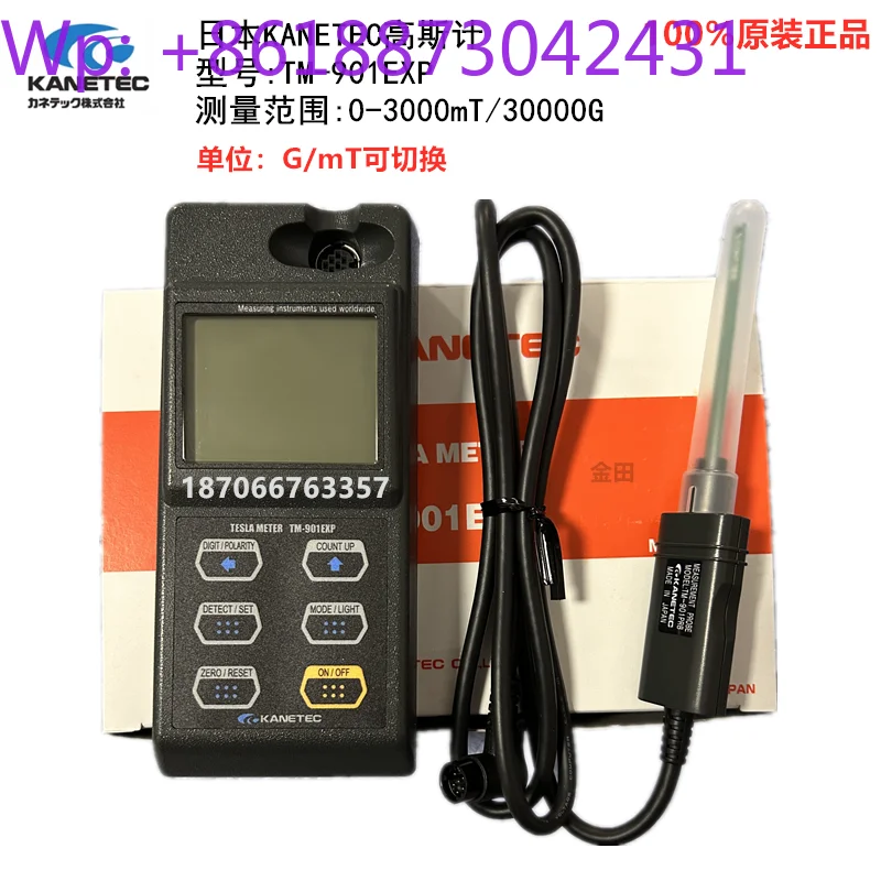 Фото Новый измеритель магнитного поля KANETEC Strong Gaussian Meter TM-801 901EXP, тензиометр TM-701, магнитотестер, 1 шт. №1