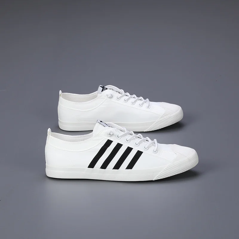 2023 Men's Summer Vulcanized Shoes Men White Sneaker Shoes Classic Flat Male Breathable Comfy Causual Shoes Zapatillas De Lona