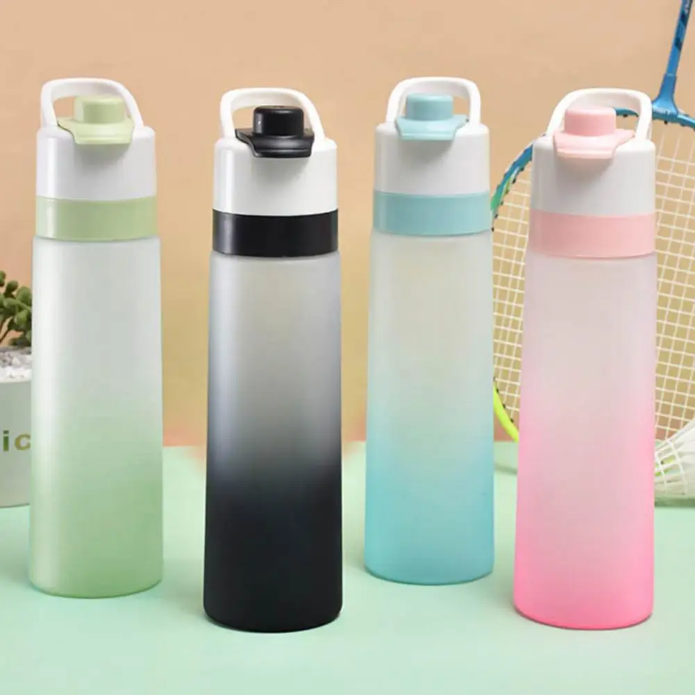 

700ml Water Bottle Large-capacity BPA Free Spray Design Gradient Color Girls Outdoor Sport Fitness Water Cup Daily Use
