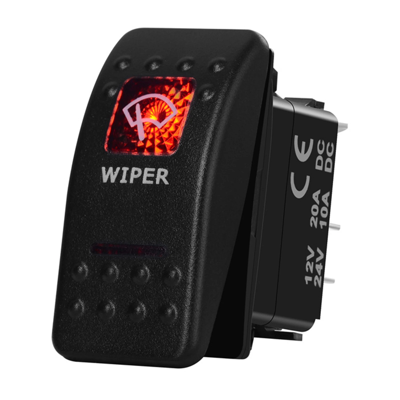 

12 В/24 В двойной красный светодиодный клавишный переключатель стеклоочистителя DPDT 7P ВКЛ./ВЫКЛ. Для автомобиля морской лодки NARVA Carling ARB Style автозапчасти