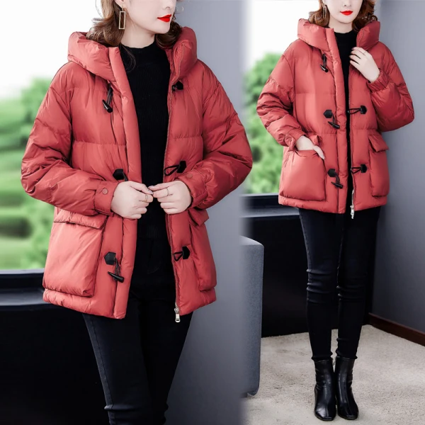 

Down jacket women 2022 winter new raccoon fur collar warmth fashion temperament bread coat