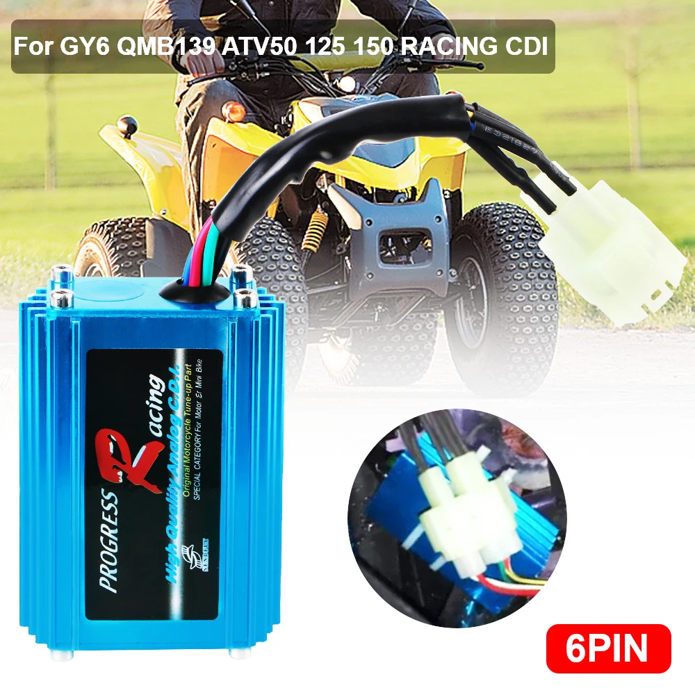 GY6 Блок зажигания CDI QMB139 Устройство подходит для ATV50 125 150 RACING Скутер Мопед