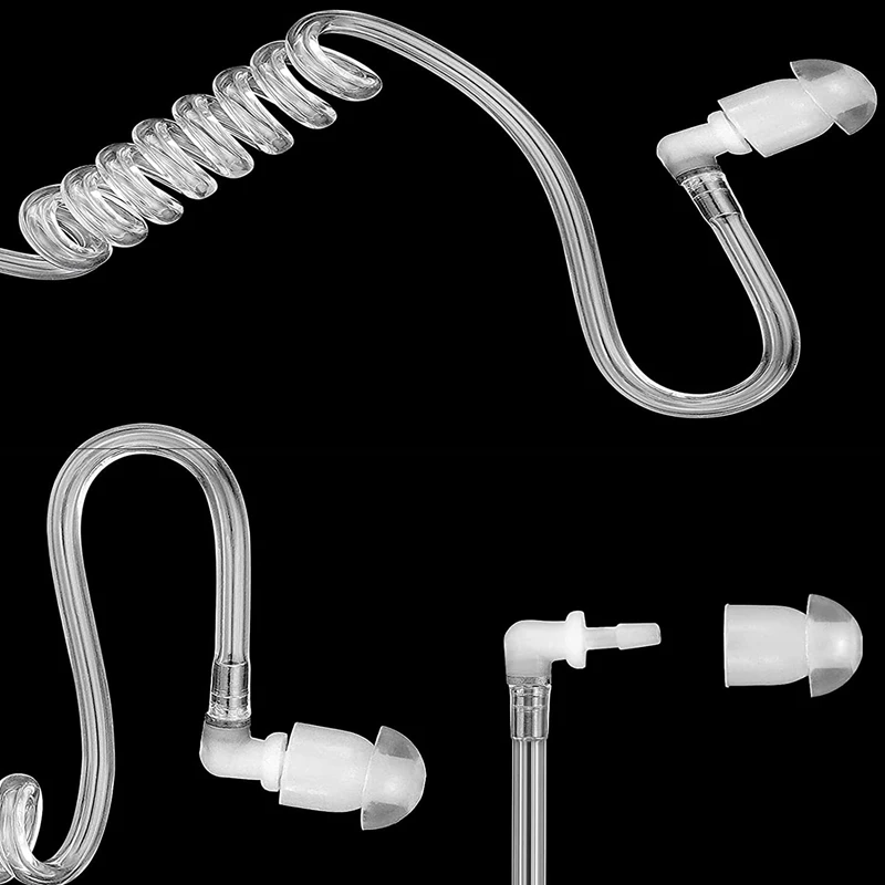 10Pack Replacement Acoustic Coil Tube Walkie Talkie Earpieces for Baofeng Motorola Kenwood Retevis Midland Two Way Radio Headset