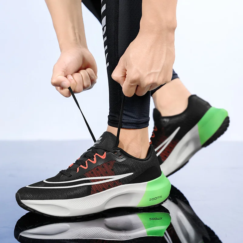 2oomx Alphafly 4% Breathable Comfortable Men Running Shoes 2oom Tempo Next Flyease Electric Black Trainers Sport Sneakers 39-45