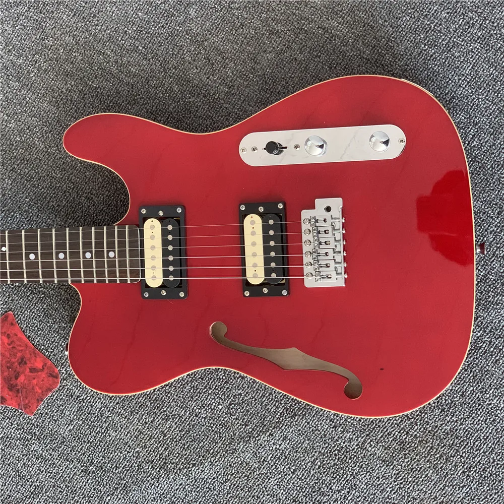 

Tele Electric Guitar Candy Apple Red Double Binding Chrome Hardware Maple Fingerboard High Quality Guitarar Free Shipping