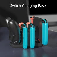 multi ports charging case for nintendo switch game console joy con controller led type c charging station for switch pro gamepad