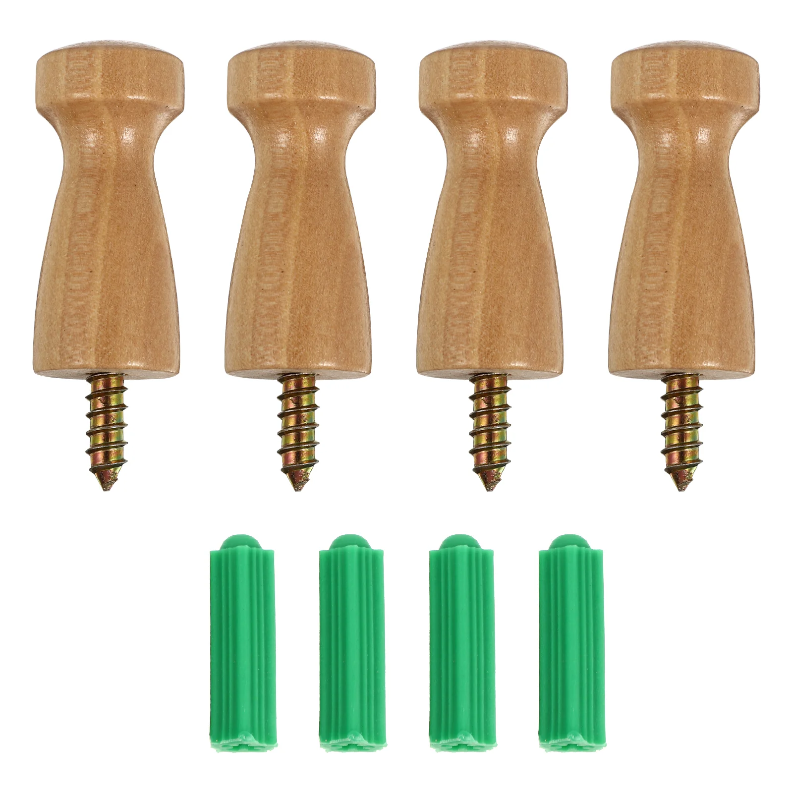 

Wall Hanger Hooks Hook Hat Wooden Coat Wood Decorative Hanging Mount Pegs Mounted Natural Towel Shaker Screw Drilling Rack