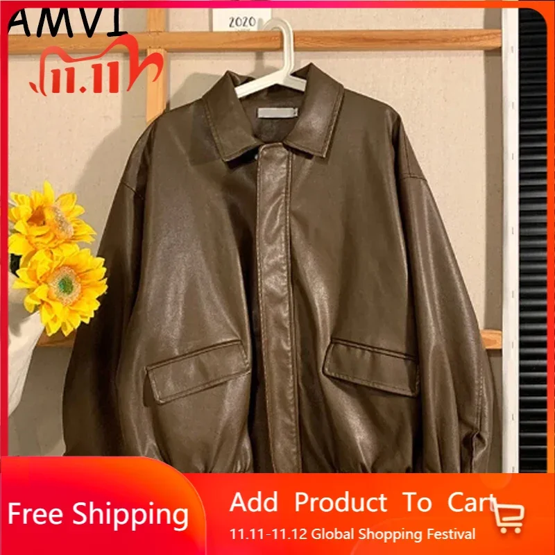 

2023 New Arrival Men's Large Coat Spring Leisure Trend America Version Handsome Slim Fit Skin Coats Jackets Military Top For Men