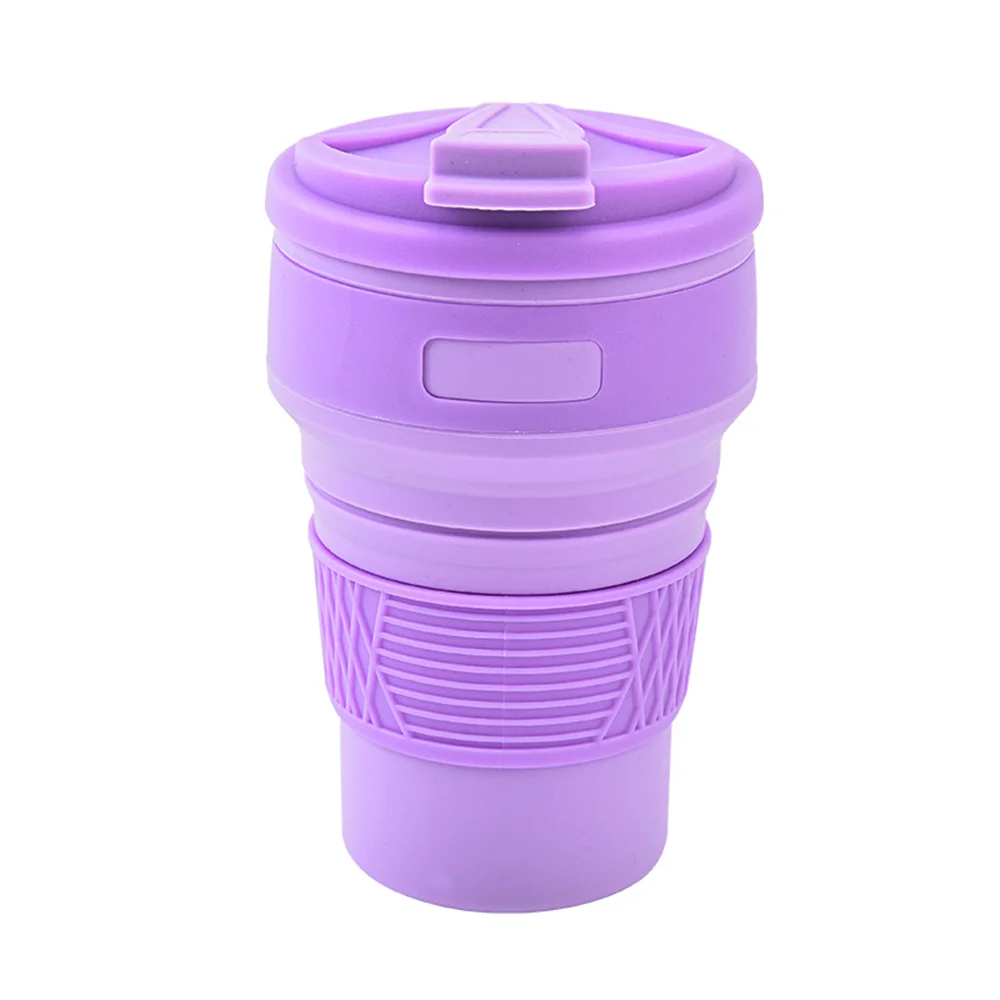 

New Eco Friendly Silicone Reusable Folding Collapsible Coffee Cup with Lids