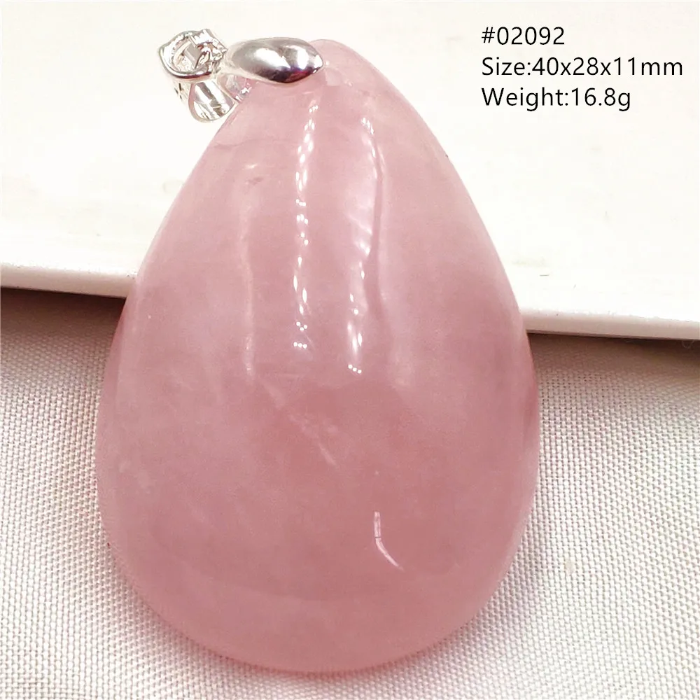 

Natural Rose Quartz Water Drop Pendant Red Genuine Red Pink Rose Quartz Madagascar Women Men Love Stone AAAAA