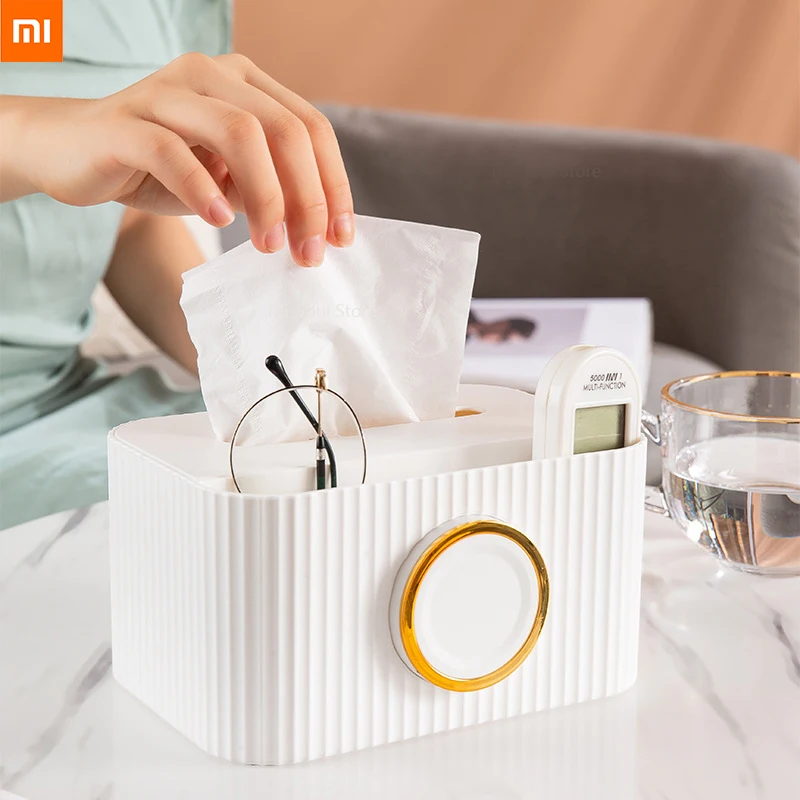 

Xiaomi Youpin Multifunctional tissue box drawer box with mobile phone holder storage box household tissue drawer