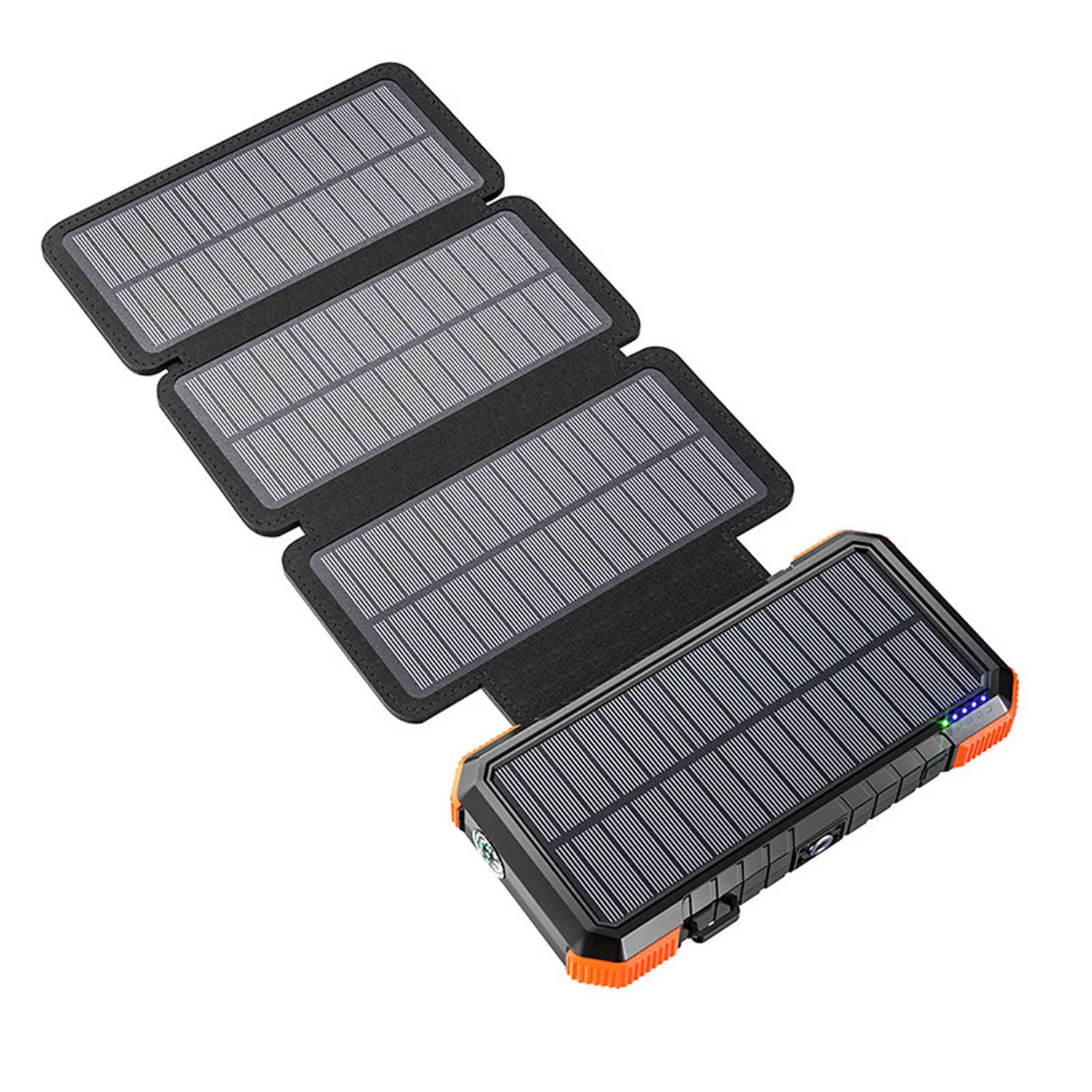 

Solar Power Bank Foldable Solar Panel 20000mAh Wireless Charging Portable Charger Solar Mobile Power Supply Outdoor Lighting
