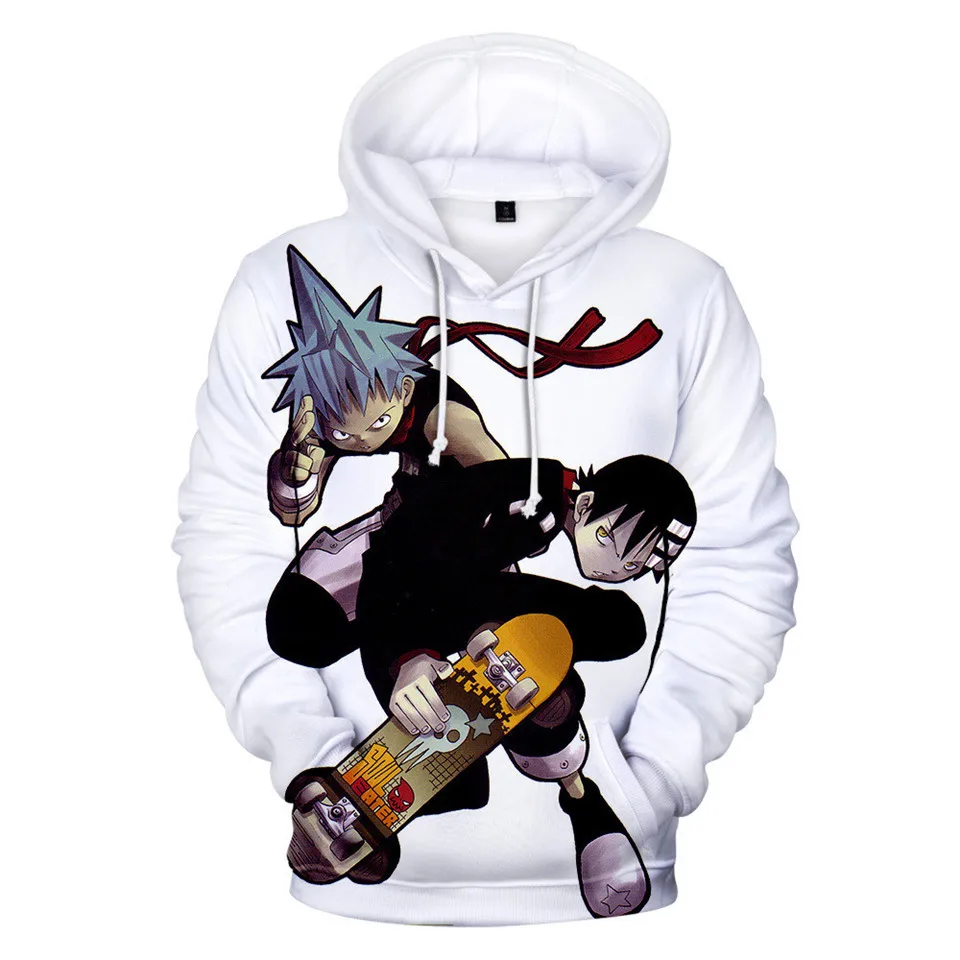 

Harajuku Soul Eater Hoodie Sweatshirt Boys/Girls Good Quality Fashion Anime Hoodie Soul Eater 3D Printing Men/women Clothes Coat