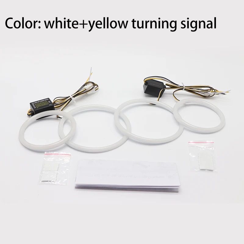 

Хлопковый светильник с переключателем, светодиодный ангельский глаз, двухцветный для BMW 3 серии E91 E90 LCI 2009-2012, ксеноновые фары