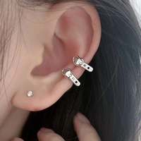 1pc heart belt clip on earrings for women punk non piercing ear cuff fake cartilage hoop earring hip rock fashion jewelry gifts