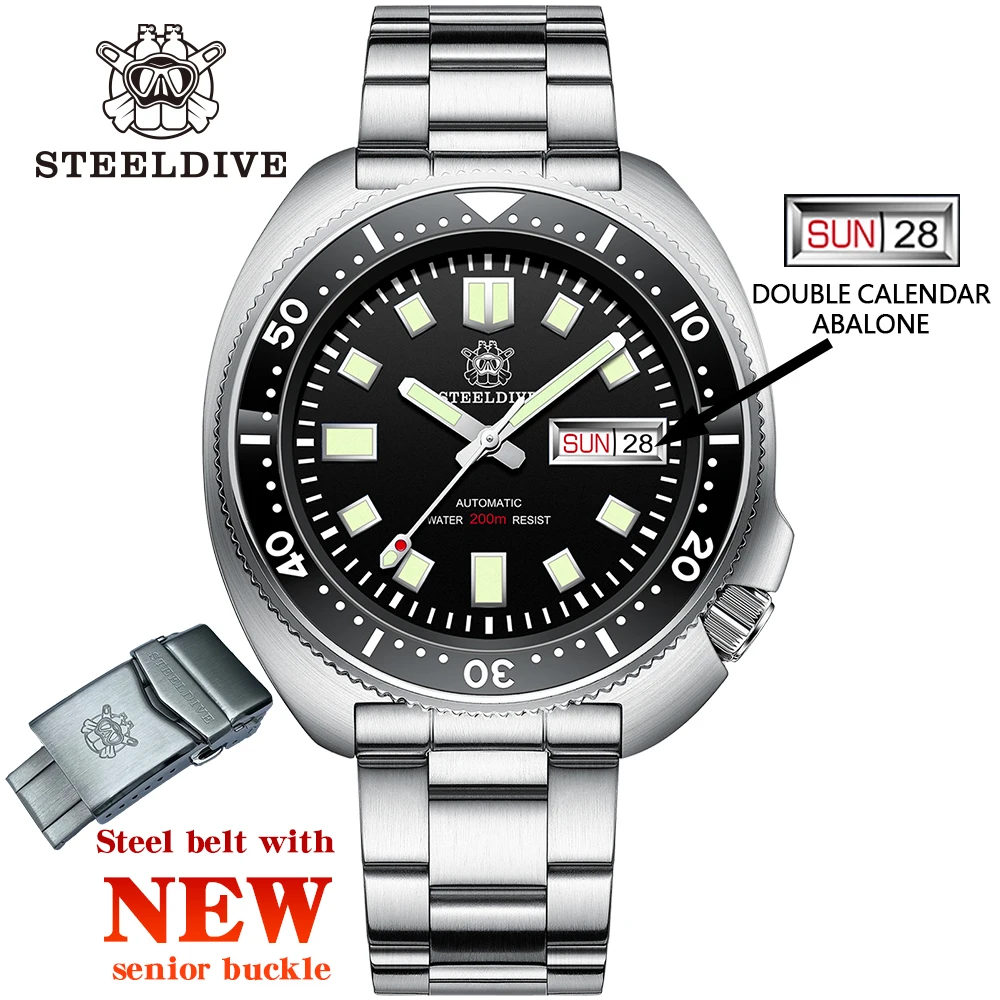 

Часы STEELDIVE SD1970W Мужские механические, автоматические, водонепроницаемые 200 м